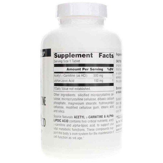 Acetyl L-Carnitine & Alpha-Lipoic Acid 650 Mg, SNN